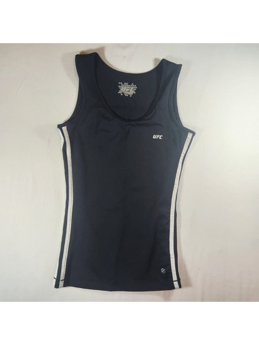 UFC Ultimate Fighting Championship Womens Athletic Tank Top Black White Small